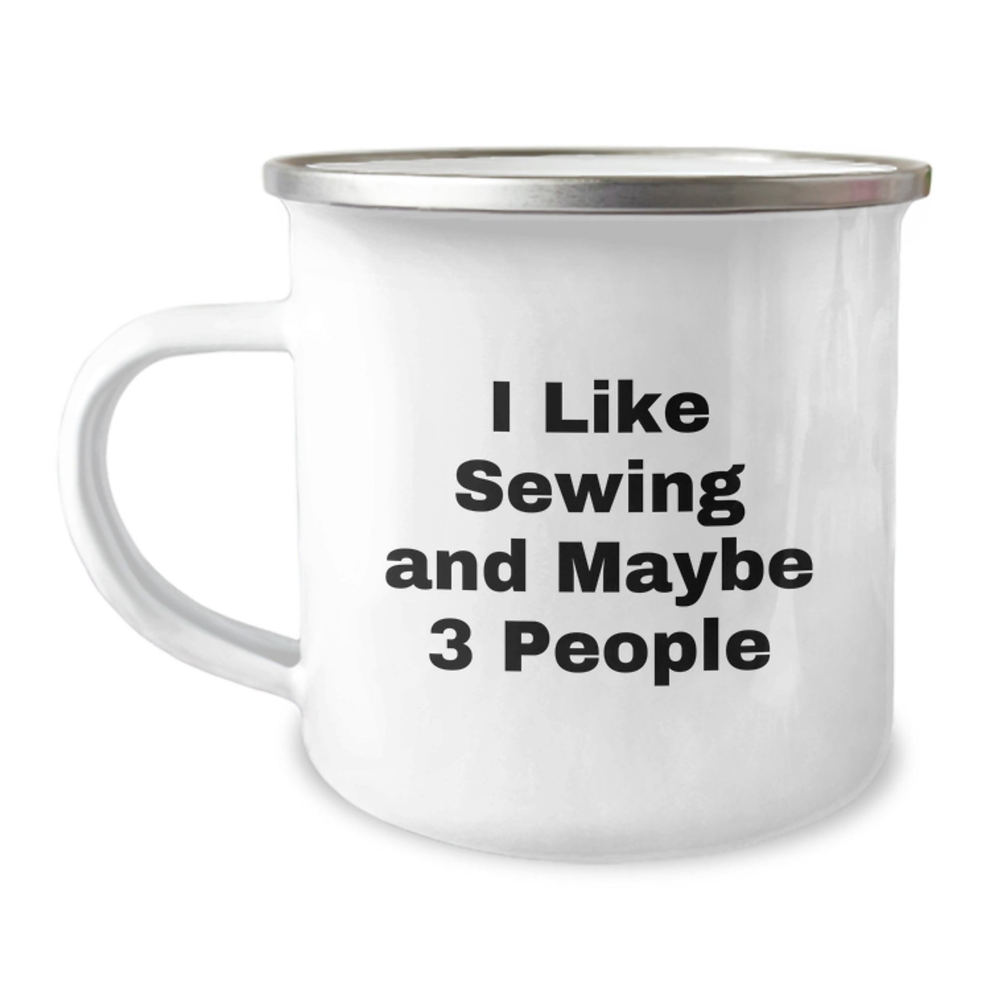 Sewing Enthusiast Funny Gifts for Sewing Friends Birthday Camping Mug - Image 1