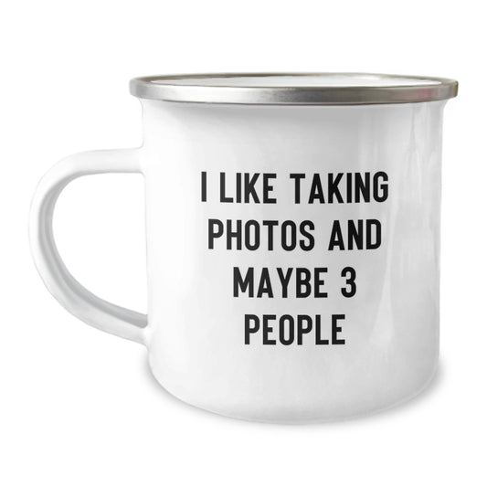 Funny Taking Photos Camping Mug Gifts for Men Friends from Family - Birthday Unique - Image 1