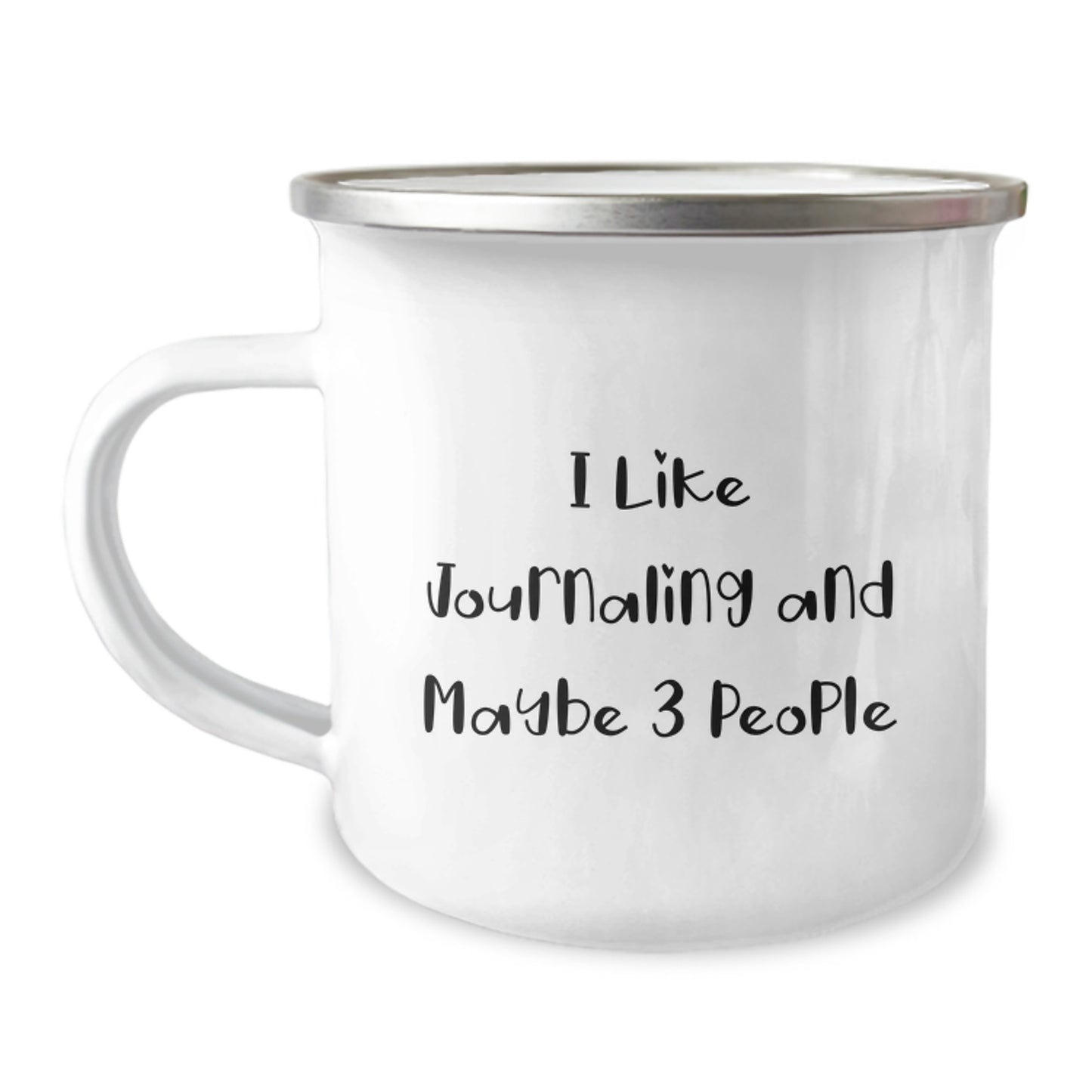 Funny Journaling Gifts for Friends from Men - 'I Like Journaling And Maybe 3 People' Graduation Unique Gifts for Journaling Lovers Camping Mug - Image 1