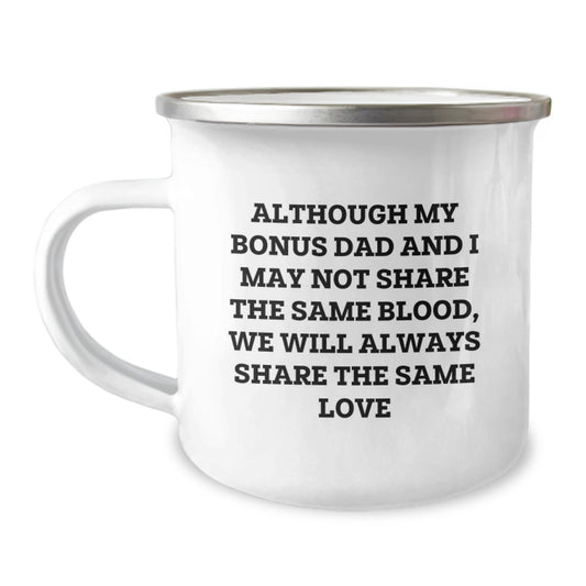 Funny Bonus Dad Gifts from Men, Unique Camping Mug for Bonus Dad, Inspirational Quote for Mother's Day - Image 1
