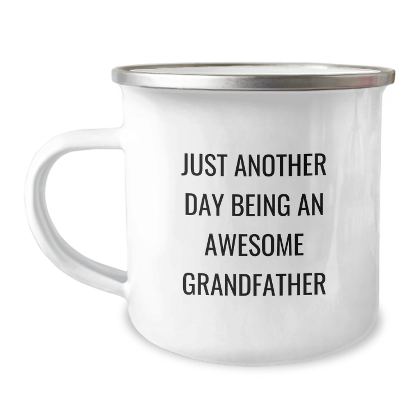 Funny Grandfather Gifts from Family - Just Another Day Being An Awesome Grandfather Camping Mug for Men - Unique Graduation Gifts - Image 1