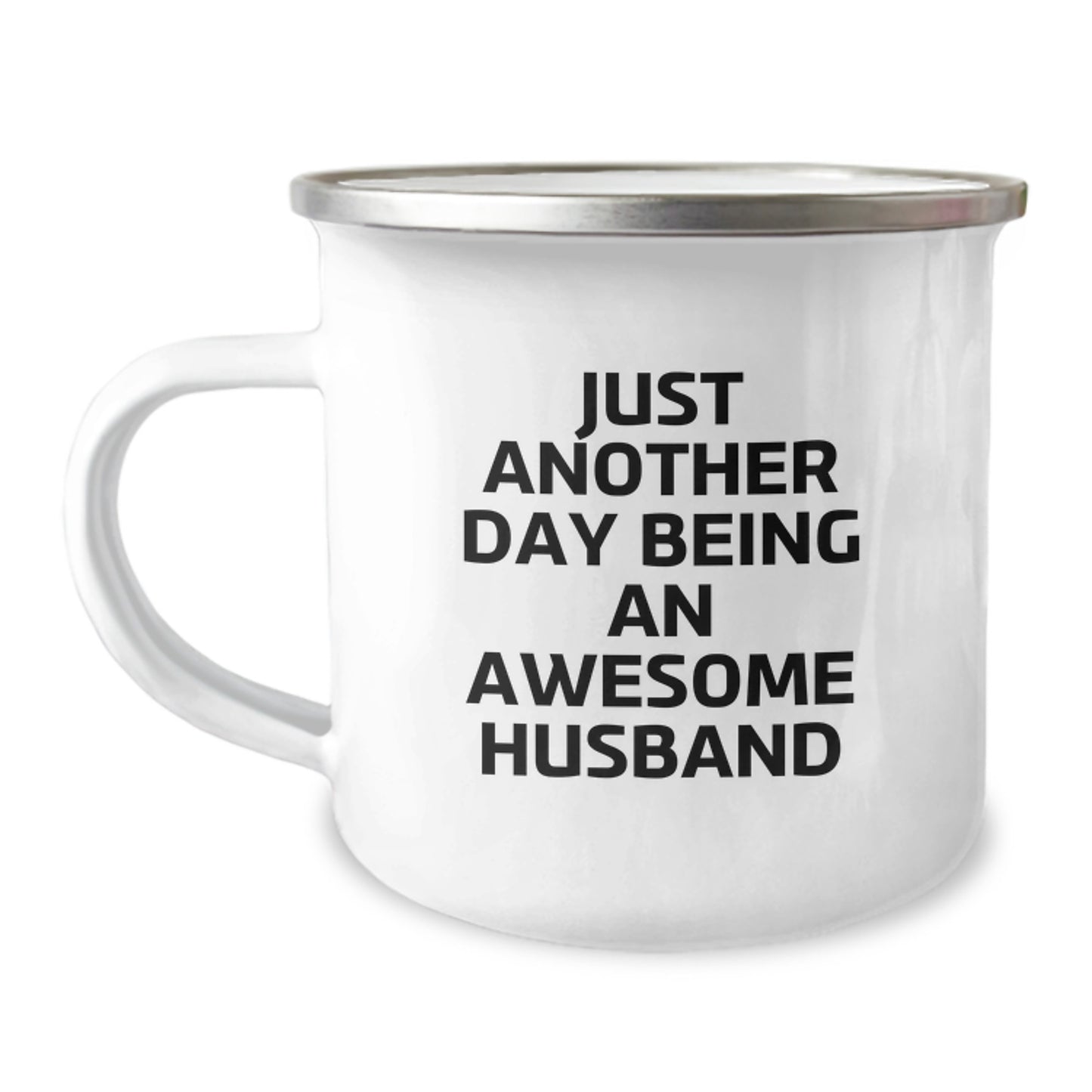Funny Husband Gifts from Wife - Just Another Day Being An Awesome Husband Camping Mug for Him, Perfect for Valentine's Unique Gifts - Image 1
