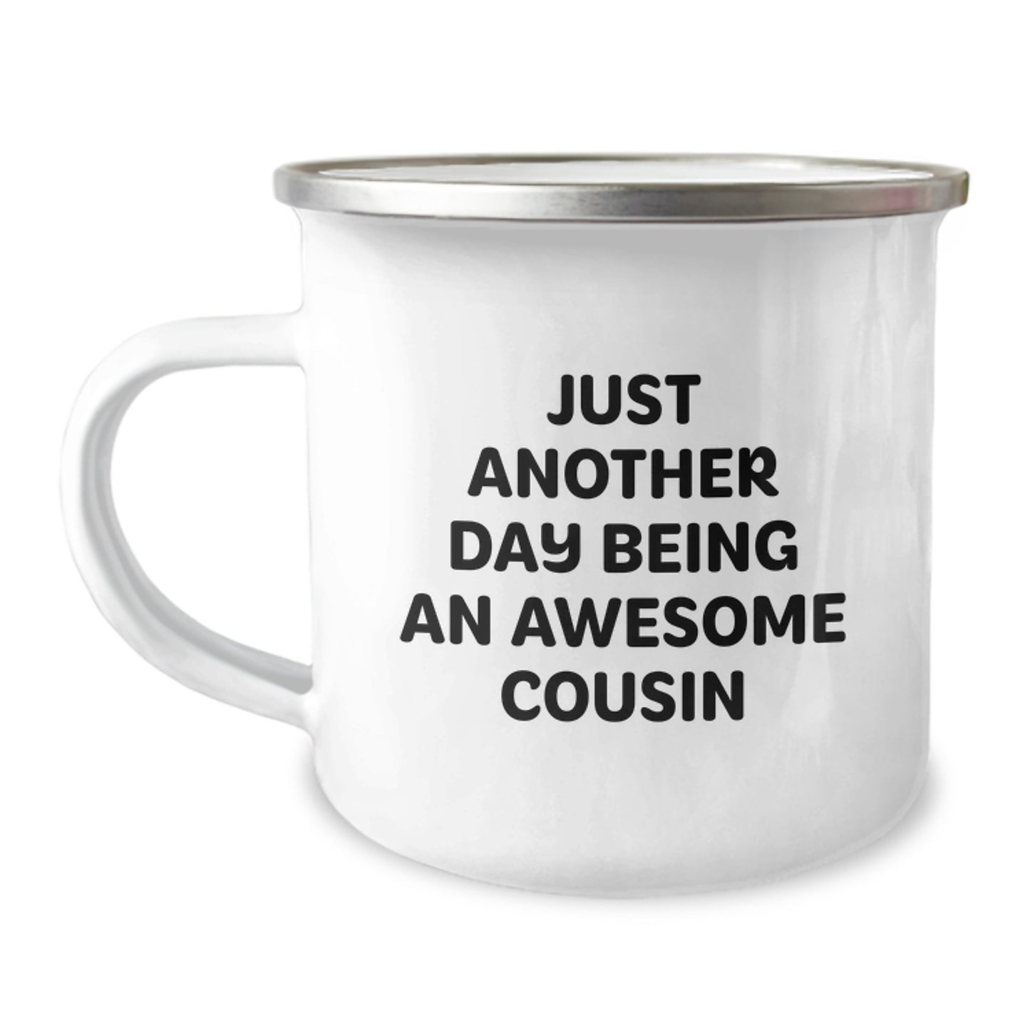 Awesome Cousin Camping Mug, Funny Gift for Cousin on Valentine's, Unique Camping Mug - Image 1