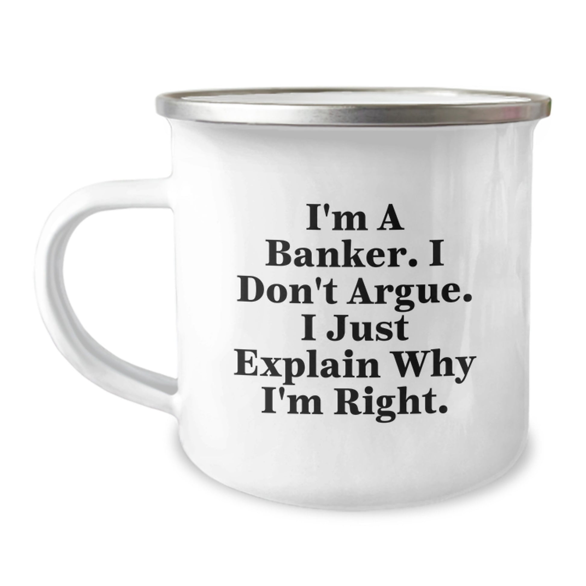 Funny Banker Gifts from Men to Banker Friends, Camping Mug for Banker Graduation Unique Gifts - Image 1