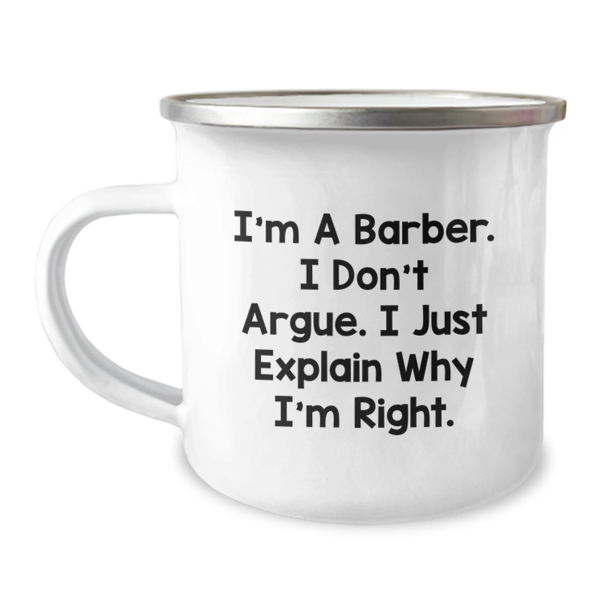 Funny Barber Gifts for Graduation - Gifts from Friends for Barber Men Funny Camping Mug - Image 1