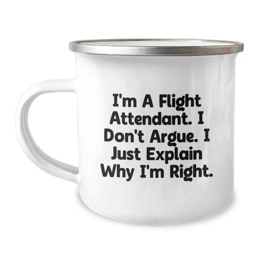 Flight Attendant Gifts, Funny Quote Camping Mug for Flight Attendants, Unique Mother's Day Unique Gifts from Men, Women, Friends, Family - Image 1