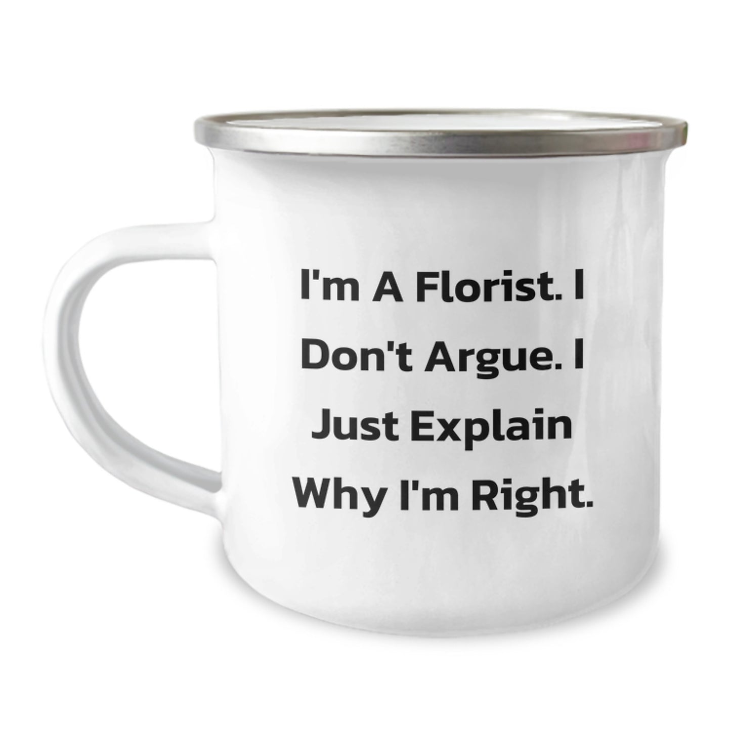 Gifts from Friends for Florist, Funny Camping Mug with Inspirational Quote, Unique Graduation Gifts for Men or Women - Image 1