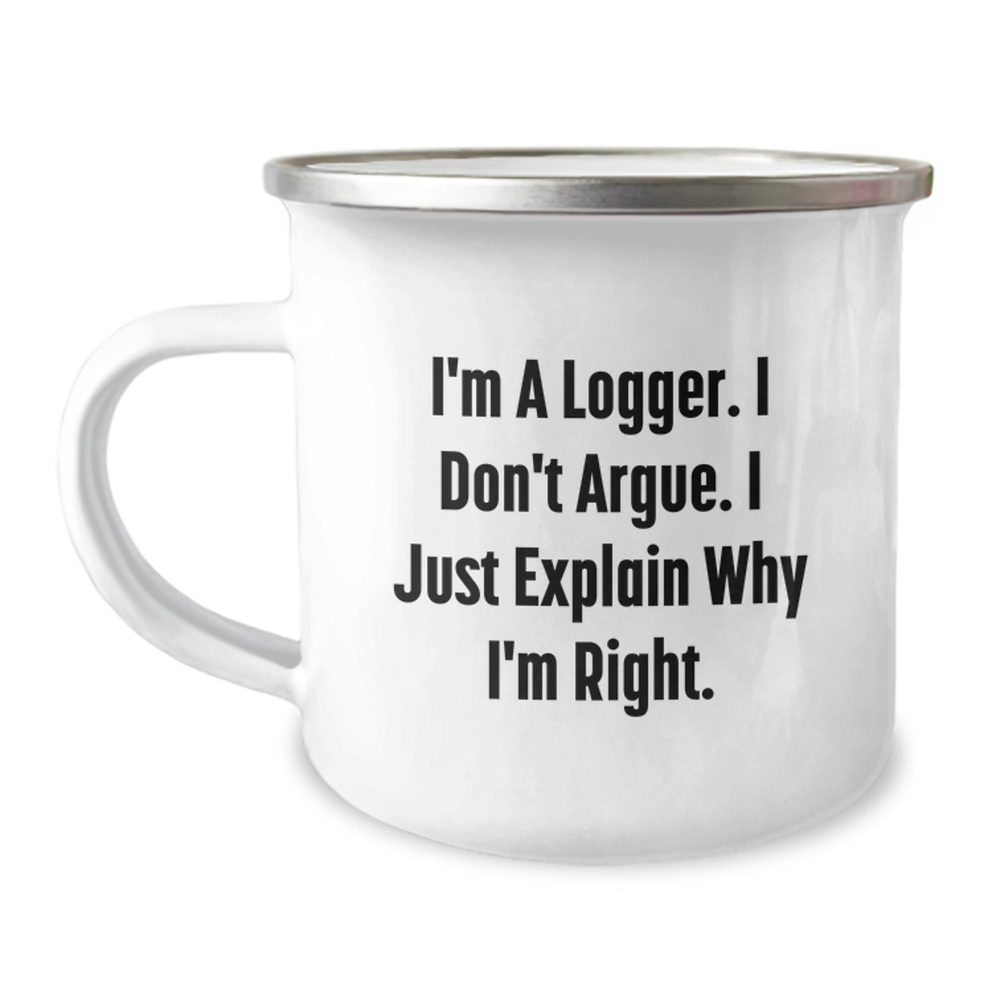 Funny Logger Camping Mug, Gifts from Friends for Logger, Unique Graduation Unique Gifts for Him - Image 1