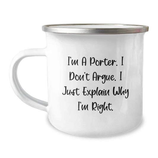 Funny Porter Gifts for Porters from Friends and Family - Camping Mug for Graduation Unique Gifts - Image 1