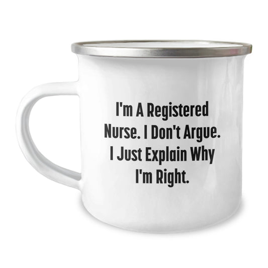 Funny Graduation Gifts for Registered Nurses, I'm a Registered Nurse Gifts from Family, Camping Mug for RN - Image 1