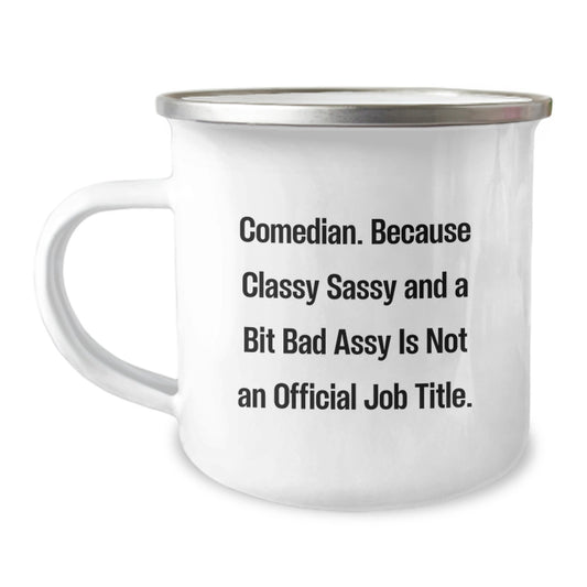 Comedian Gifts from Men to Best Comedian Friends on Graduation Unique Gifts Day - Funny Comedian Humor Camping Mug for Comedian Lover - Image 1