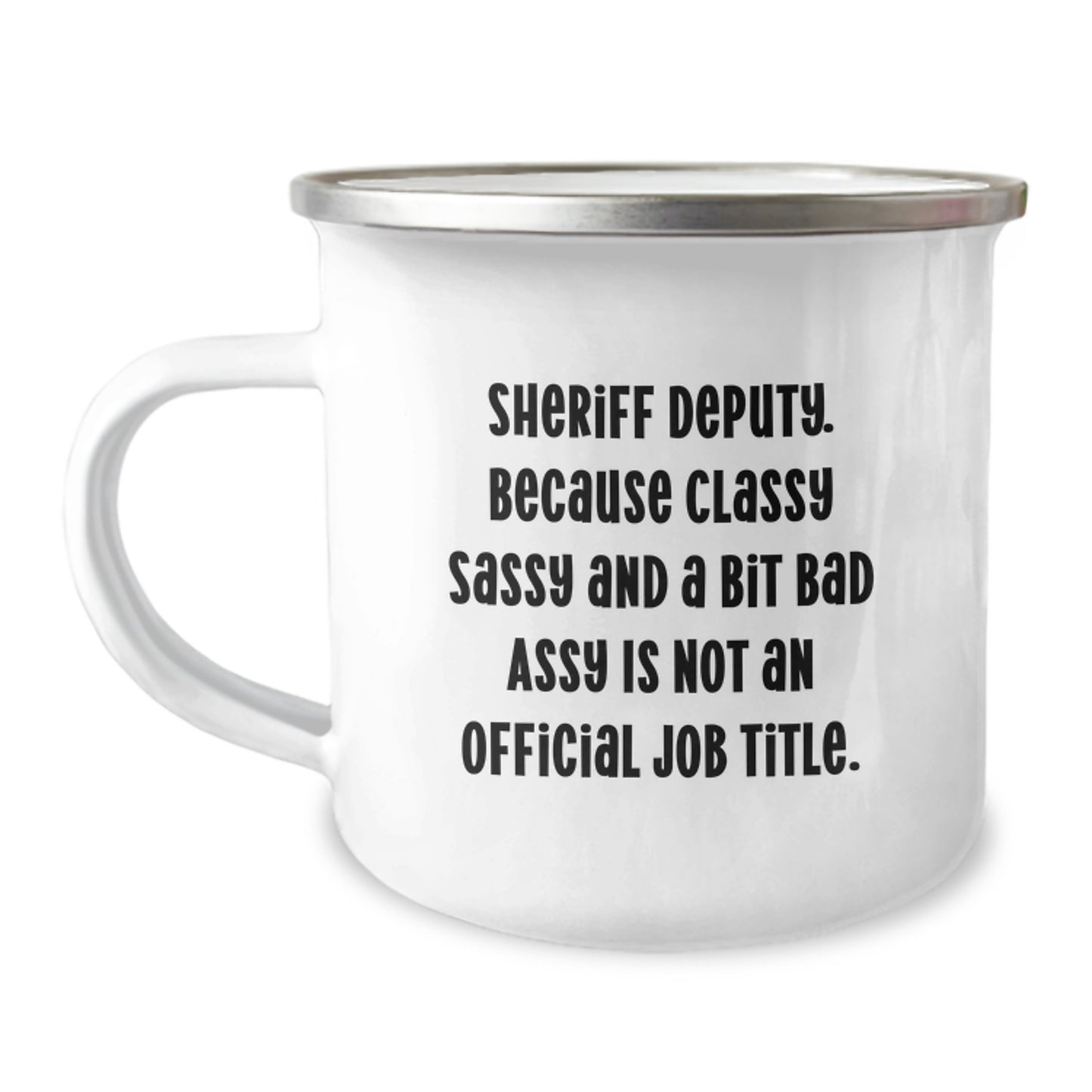 Sheriff Deputy Gifts from Men, Funny Camping Mug for Sheriff Deputy, Valentine's Unique Gifts - Image 1
