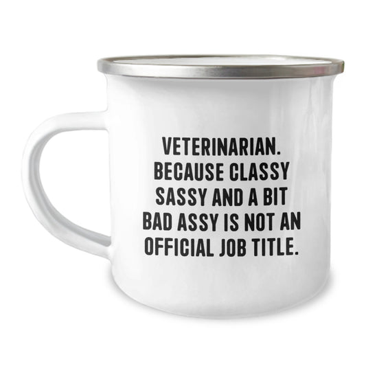Funny Veterinarian Gifts for Him Her, Valentine's Unique Camping Mugs from Men Friends, Best Vet Sassy Quote - Image 1