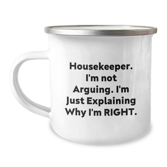 Funny Housekeeper Gifts, Inspirational Housekeeper Humor Mug for Graduation, Gifts from Friends to Family - Image 1