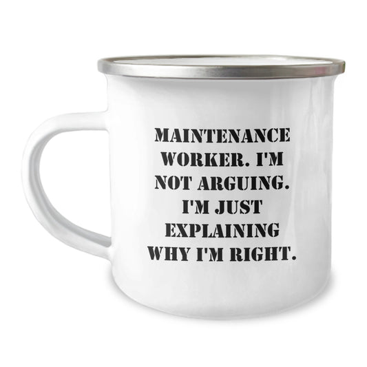 Funny Maintenance Worker Gifts from Men to Maintenance Workers on Mother's Day Unique Gifts - Camping Mug - Image 1