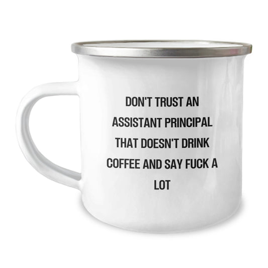 Funny Assistant Principal Gifts for Men Funny Camping Mug Coffee Lover Gifts from Friends to Assistant Principal - Image 1