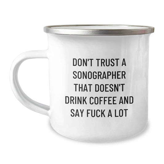Funny Gifts for Sonographer, Daughter-In-Law Sonographer, Mom Sonographer, Funny Camping Mug, Sonographer Daughter Gifts from Mom - Image 1