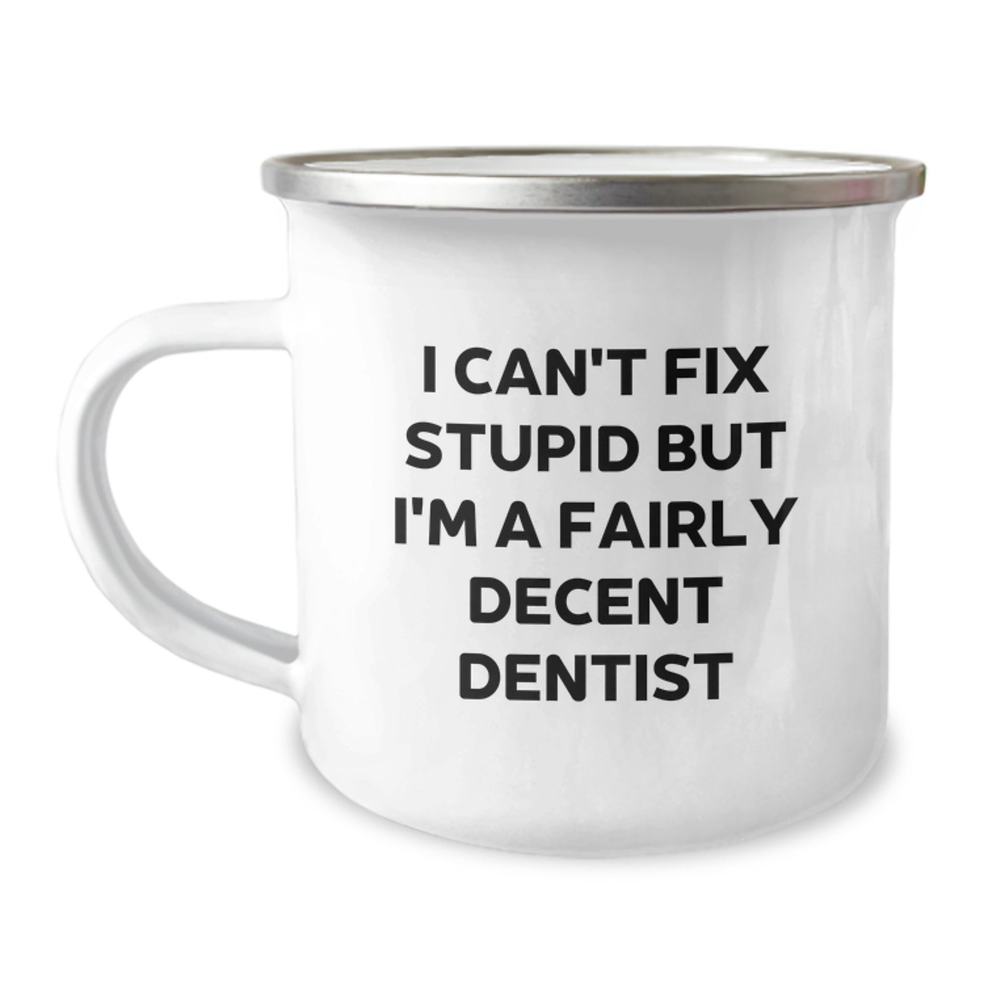 Funny Dentist Gifts from Friends for Dentist Birthday Unique Presents Camping Mug - Image 1