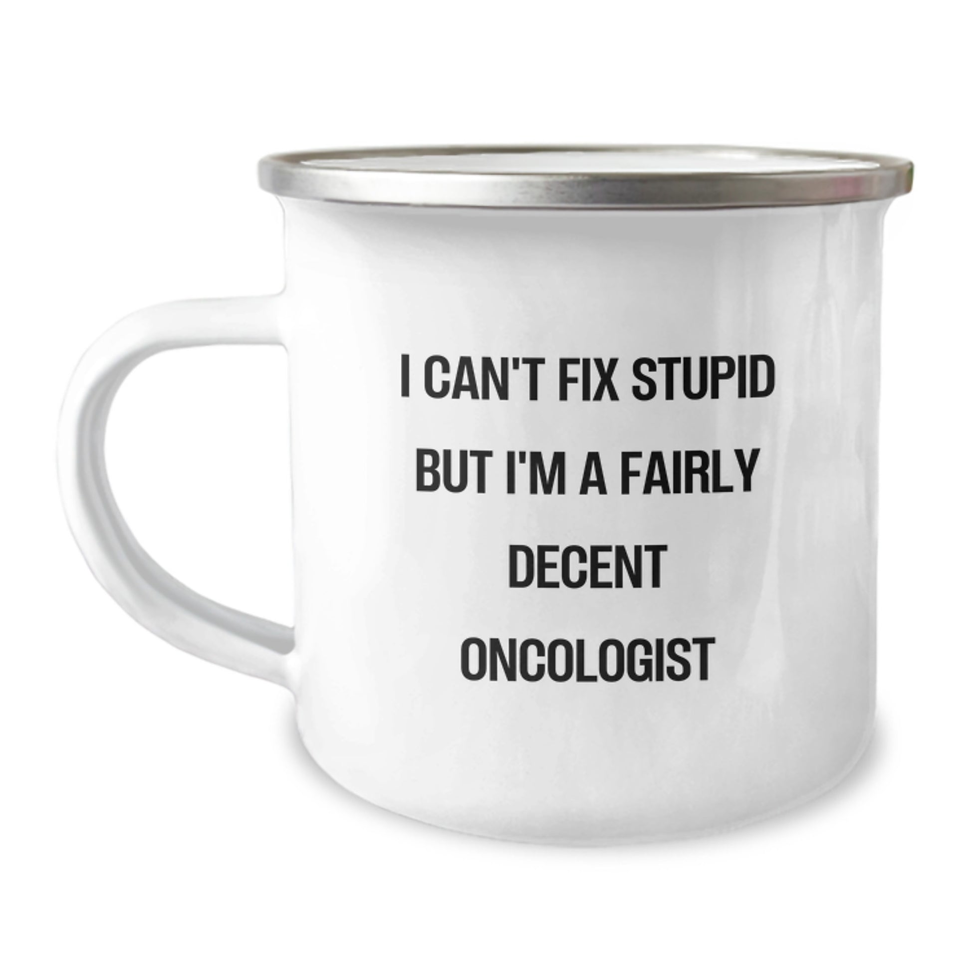 Funny Oncologist Gifts for Men Birthday Unique Ideas from Friends with Funny Camping Mug Quote - Image 1