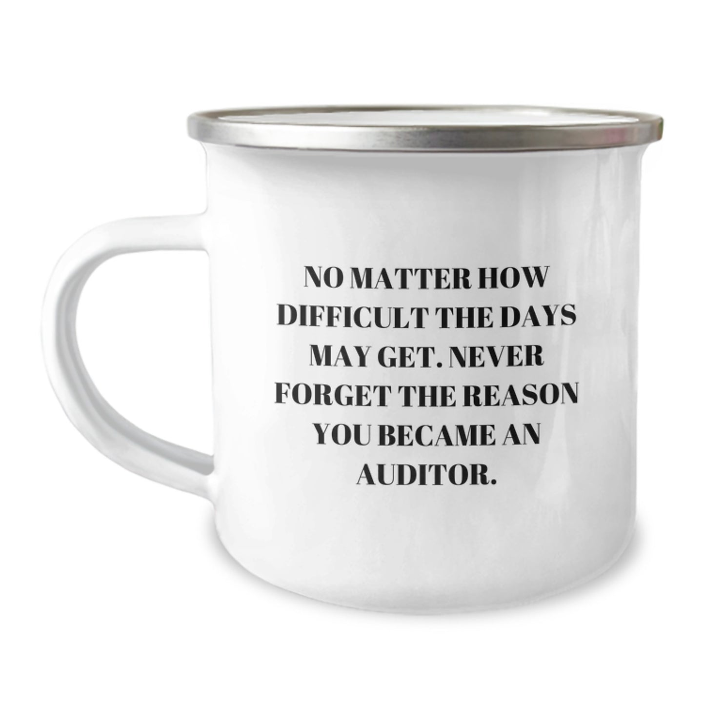 Funny Gifts for Auditor Friends, Inspirational Camping Mug for Graduation, Auditor Enthusiast Unique Gifts from Family - Image 1