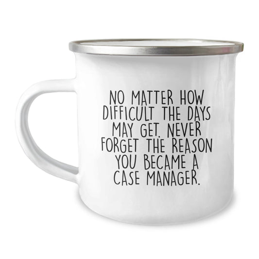 Inspirational Case Manager Gifts from Friends - Graduation Unique Gifts for Case Manager Men Camping Mug - Image 1