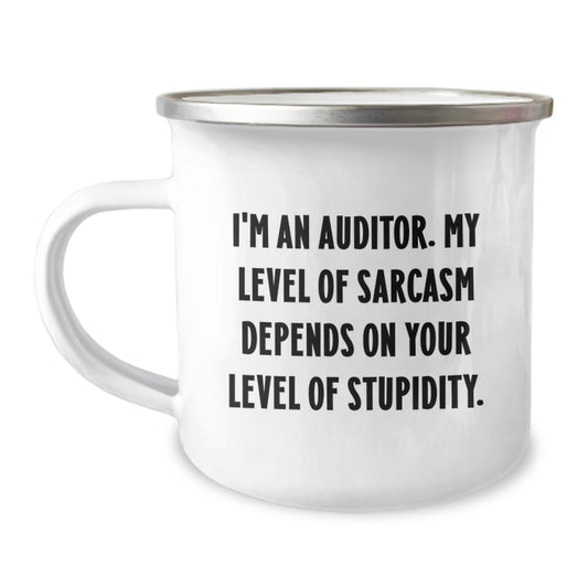 Funny Auditor Gifts from Friends, Unique Camping Mugs for Auditor, Inspirational Auditor Quote, Gift for Auditor, Graduation Unique Gifts - Image 1