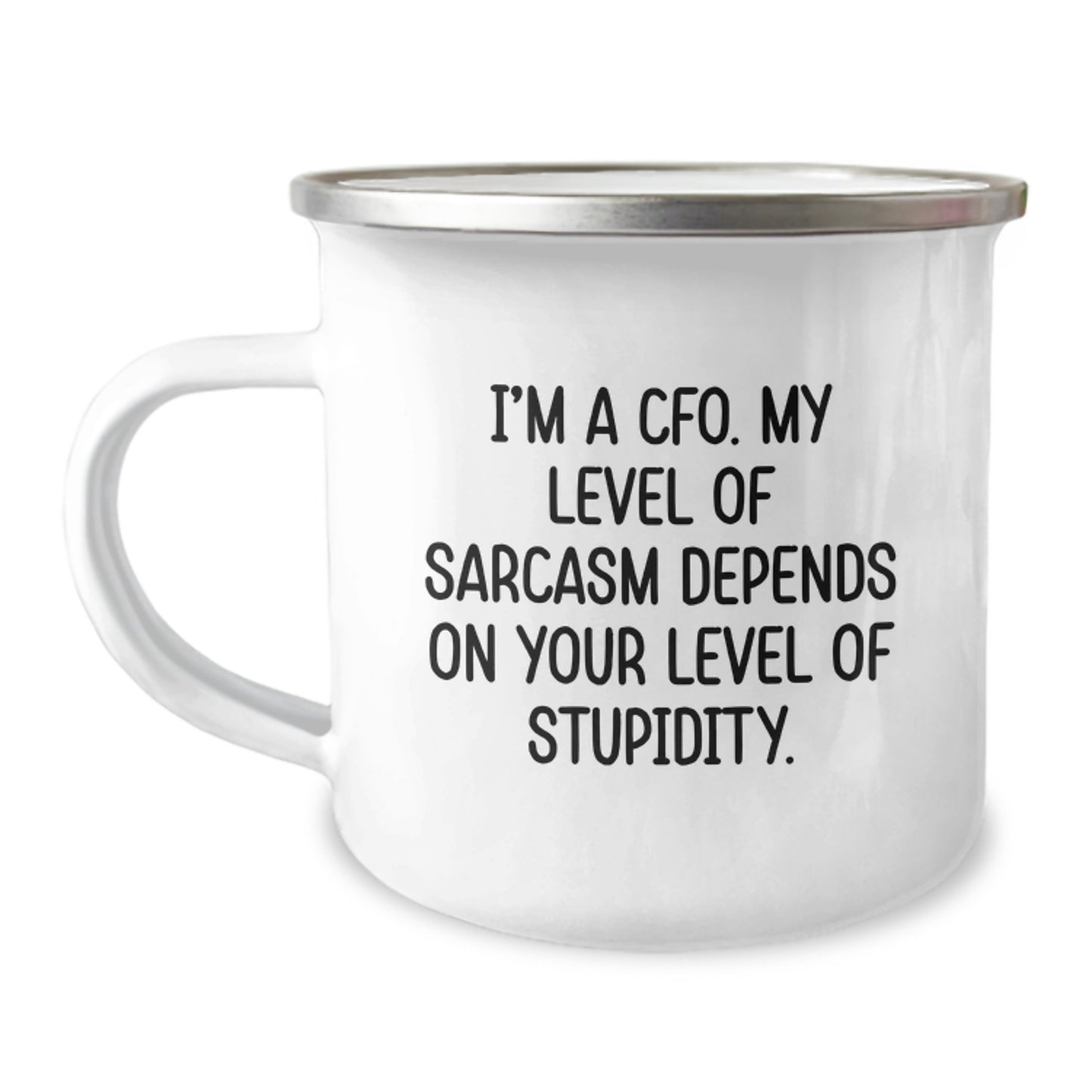 Cute CFO Gifts from Friends - 'I'm A Cfo. My Level Of Sarcasm Depends On Your Level Of Stupidity.' Camping Mug for Birthday Unique Gifts for Men CFO - Image 1