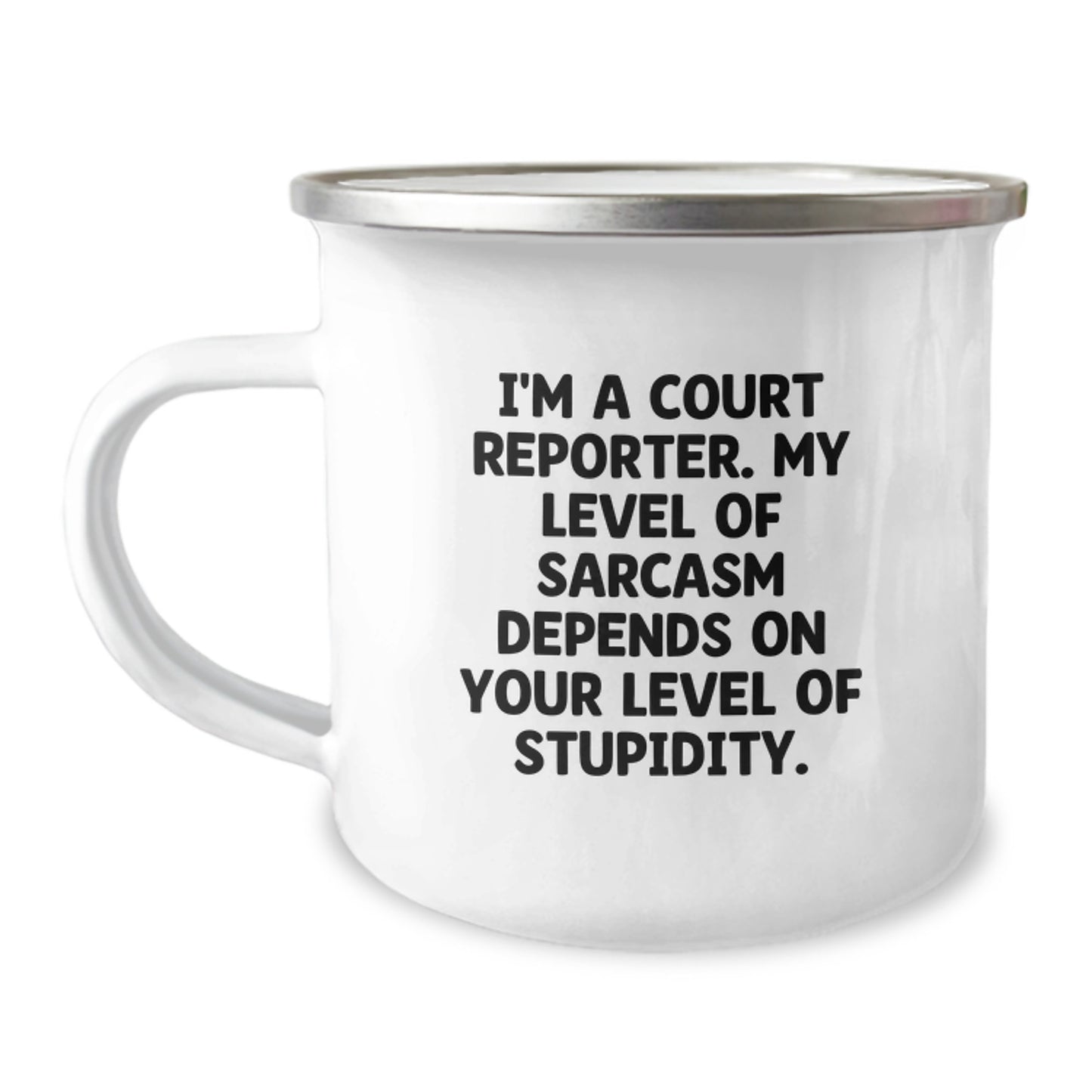 Funny Court Reporter Gifts for Men, Court Reporter Camping Mug from Friends, Unique Graduation Unique Gifts for Court Reporters - Image 1