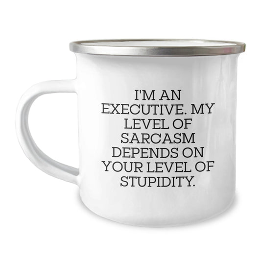 Funny Executive Gifts for Men from Coworkers - I'm An Executive Mug, 12 oz Stainless Steel Camping Mug, Perfect for Graduation Unique Gifts - Image 1