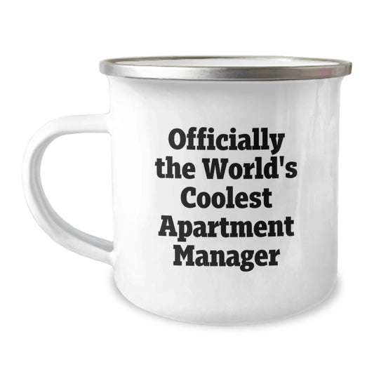 Funny Gifts from Men to Apartment Manager for Valentine's - Coolest Apartment Manager Camping Mug for Men, Women, Friends, Family - Image 1