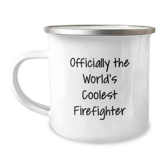 Gifts for Firefighter Friends, Funny Firefighter Camping Mug, Valentine's Unique Gifts from Men - Image 1