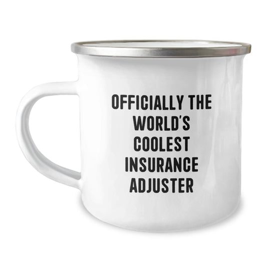 Funny Insurance Adjuster Gifts for Men - Officially The World's Coolest Insurance Adjuster Camping Mug, Unique Christmas Unique Gifts from Friends to Family - Image 1