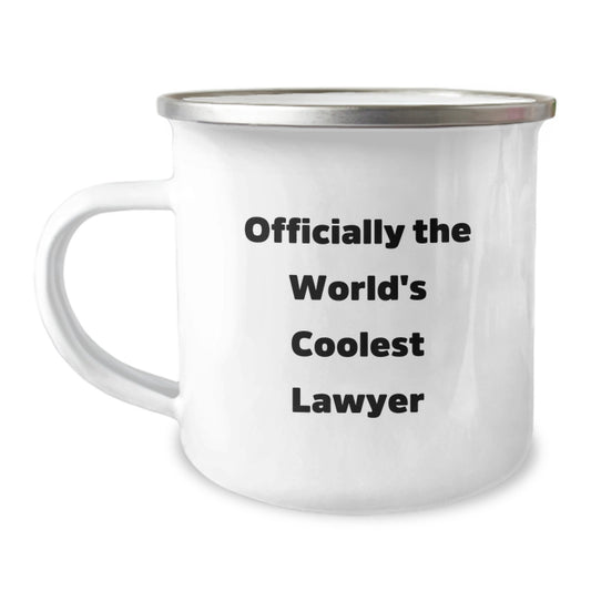 Funny Lawyer Gifts from Friends for Graduation Unique Gifts - Officially The World's Coolest Lawyer Camping Mug - Image 1