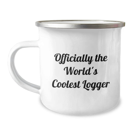 Funny Logger Christmas Unique Gifts for Him Gifts from Family - Logger Camping Mug Officially The World's Coolest Logger - Image 1