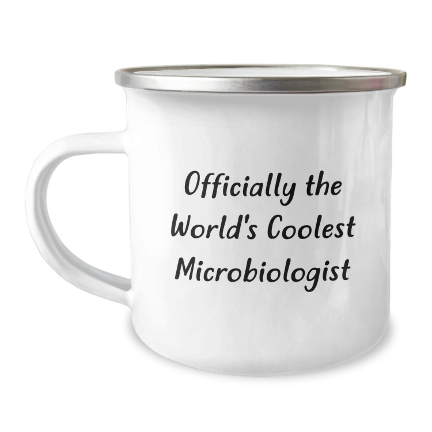 Funny Gifts for Microbiologist Friends from Men - 'Officially The World's Coolest Microbiologist' Camping Mug, Graduation Unique Gifts for Women, Coworkers, Family - Image 1