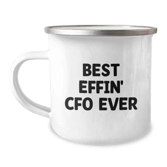 Funny CFO Gifts for Him, Best Effin' Cfo Ever Camping Mug, Graduation Unique Gifts from Men to CFO, Best CFO, Funny Gifts for CFO - Image 1