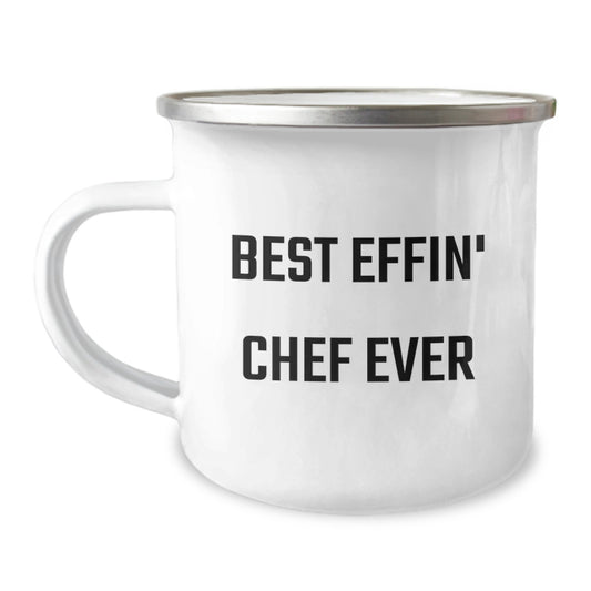 Funny Chef Gifts from Family - Best Effin' Chef Ever Camping Mug for Men Women Friends Coworkers - Image 1