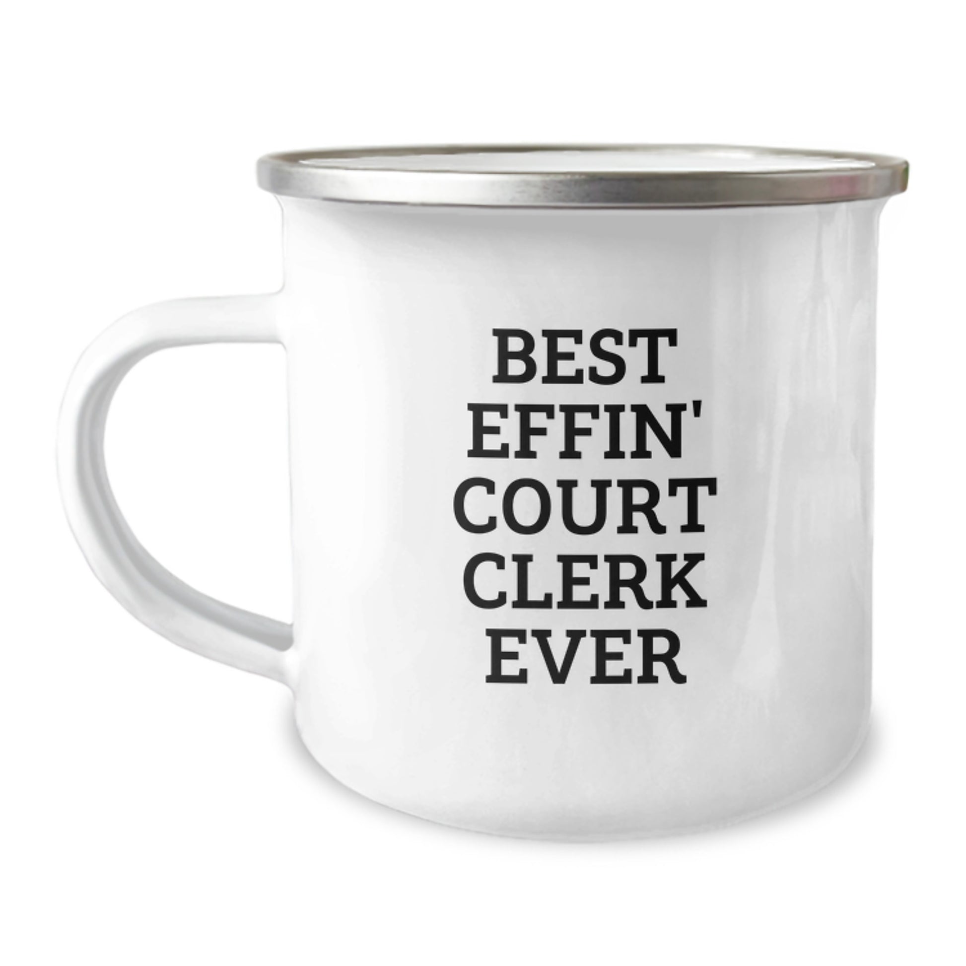 Funny Court Clerk Gifts for Men from Friends, Camping Mug Best Effin' Court Clerk Ever, Perfect Graduation Unique Gifts for Court Clerks - Image 1