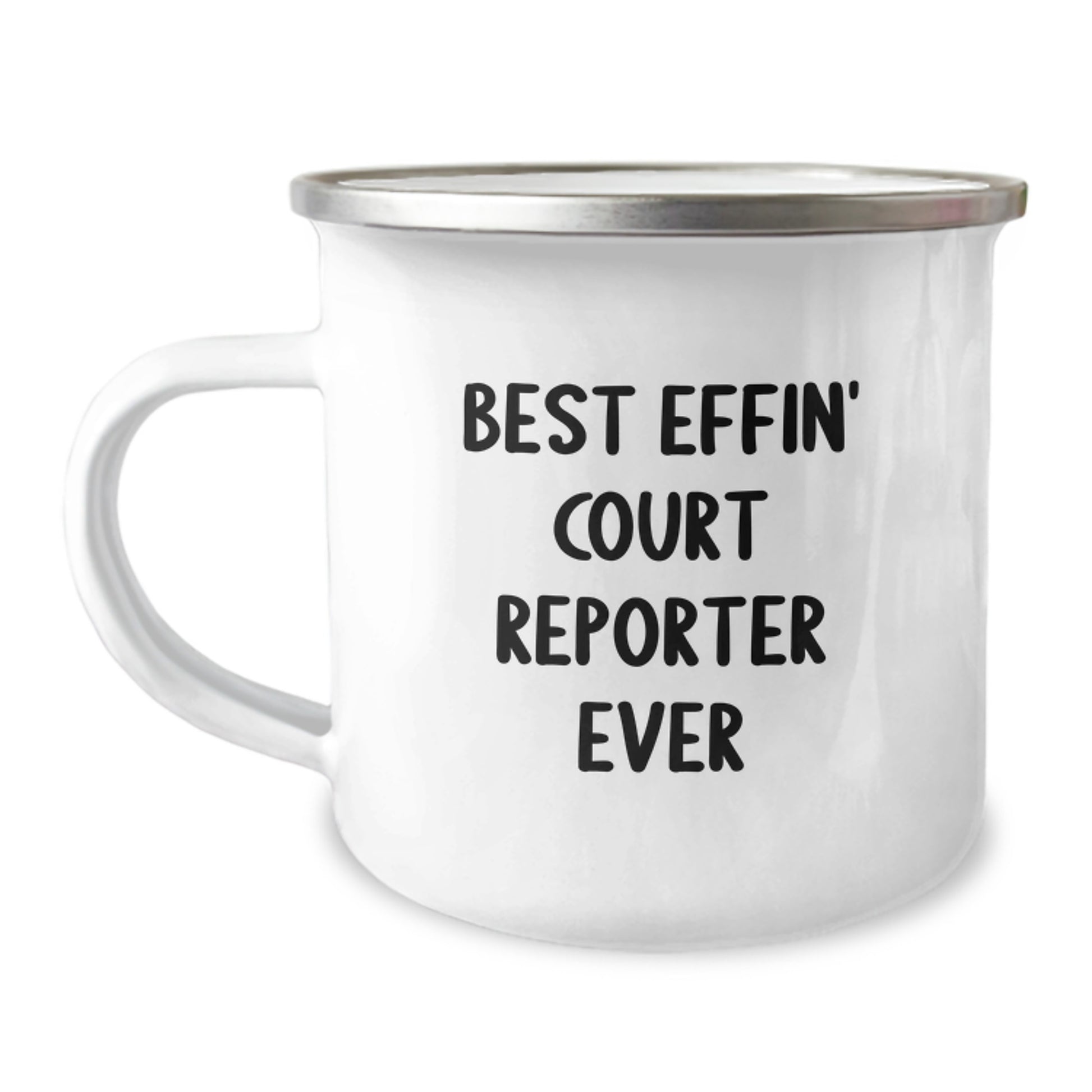 Funny Court Reporter Christmas Unique Gifts from Friends - Best Effin' Court Reporter Ever Camping Mug for Court Reporters, Men, Women, or Family - Image 1