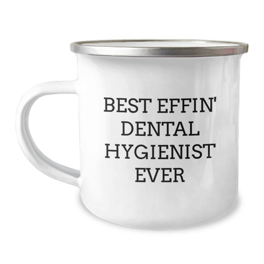 Funny Dental Hygienist Gifts for Valentine's - Best Effin' Lover of Camping Mugs, Unique Gifts from Friends for the Best Hygienist Ever! - Image 1