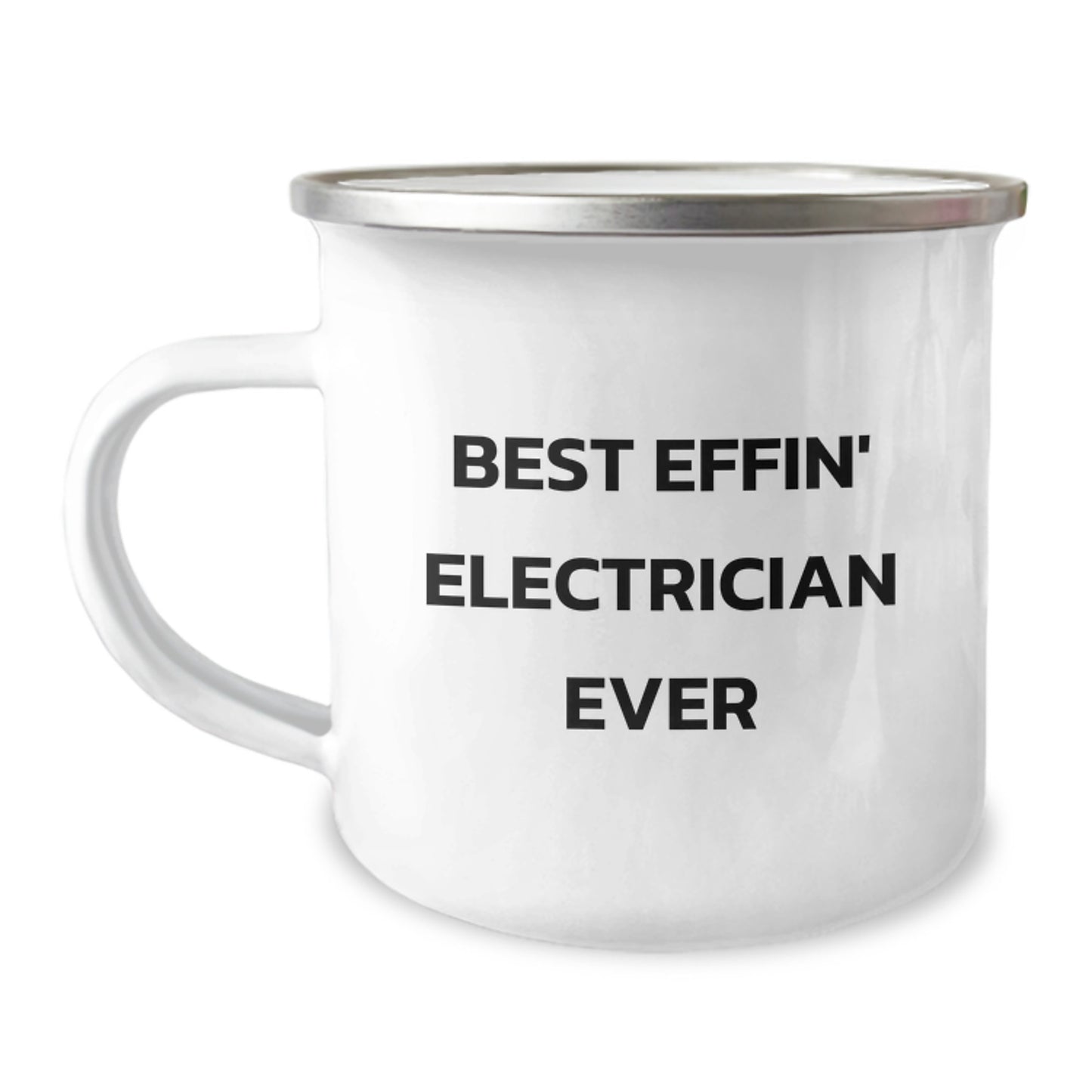 Funny Electrician Gifts for Men, Birthday Unique Gifts from Friends to Electrician, Best Effin' Electrician Ever Camping Mug - Image 1
