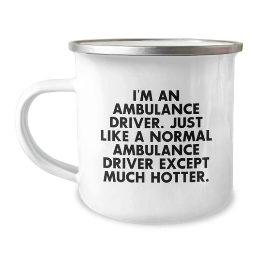 Funny Ambulance Driver Gifts from Men to Ambulance Driver Husband on Father's Day Unique Camping Mug - Image 1