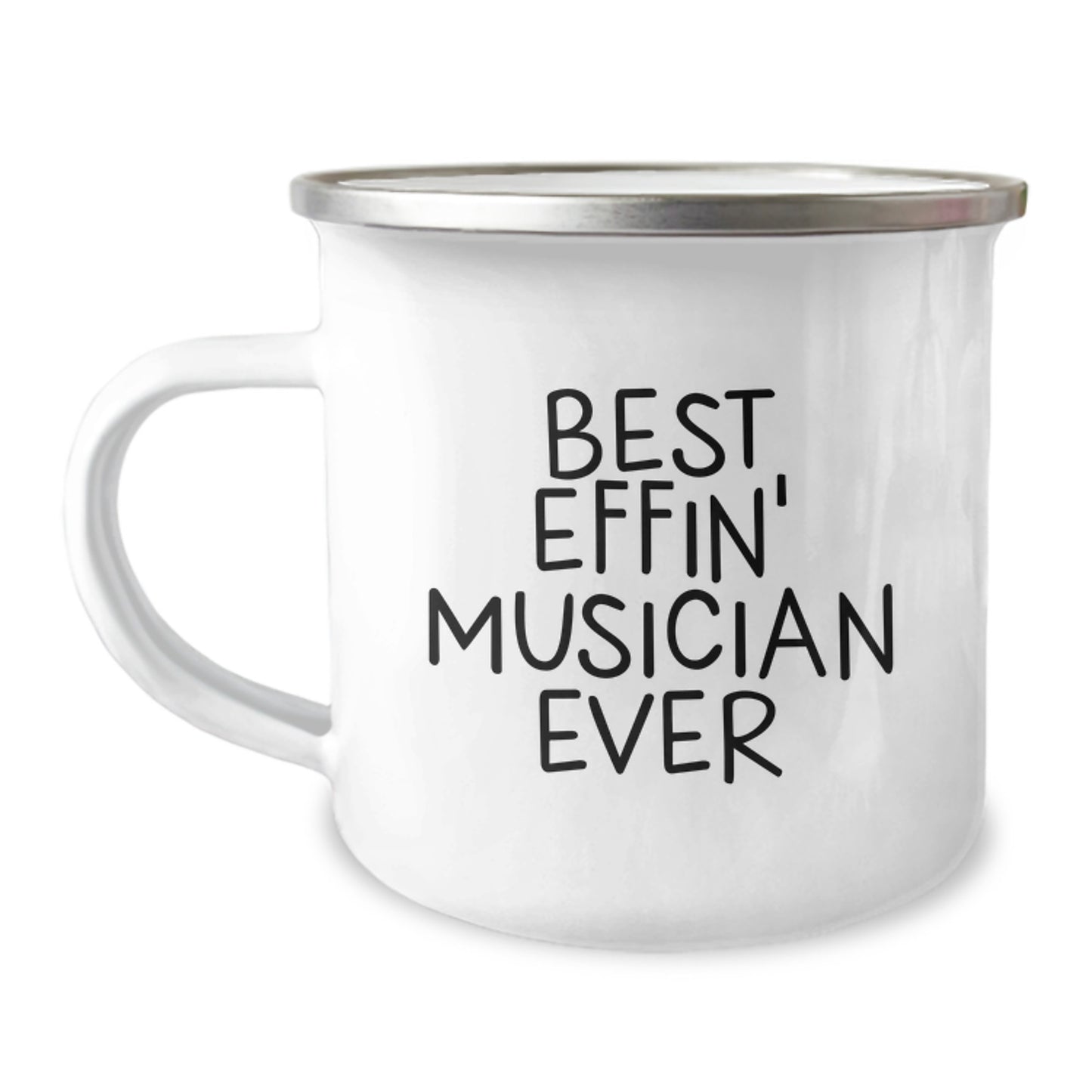 Funny Gifts from Friends for Musician Men - Best Effin' Musician Ever Camping Mug, Perfect for Graduation or Music Lovers - Image 1