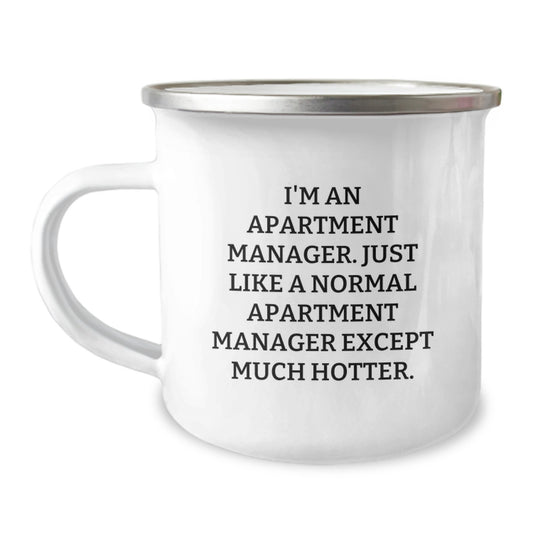 Funny Apartment Manager Gifts, Unique Camping Mug for Men, Gifts from Men to Apartment Manager, Father's Day Unique Gifts - Image 1