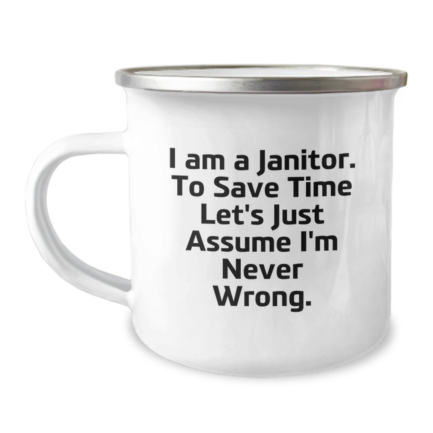 Funny Janitor Gifts for Birthday - Janitor Camping Mug with Sarcastic Quote - Gifts from Friends for Janitor Janitor - Image 1