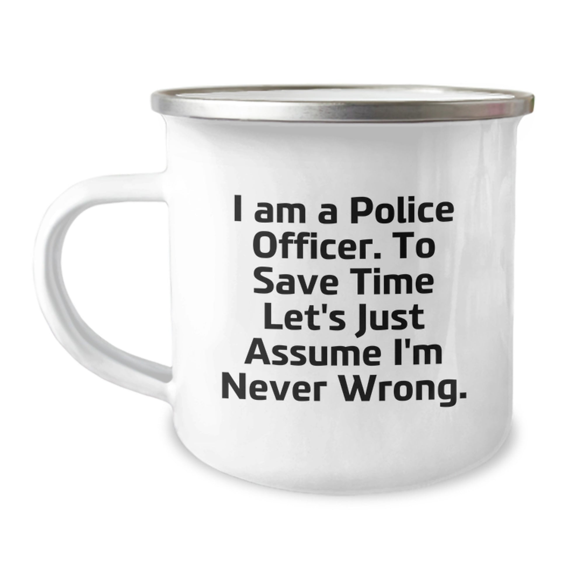 Police Officer Funny Gifts Camping Mug for Birthday Unique Presents from Friends for Men - Image 1