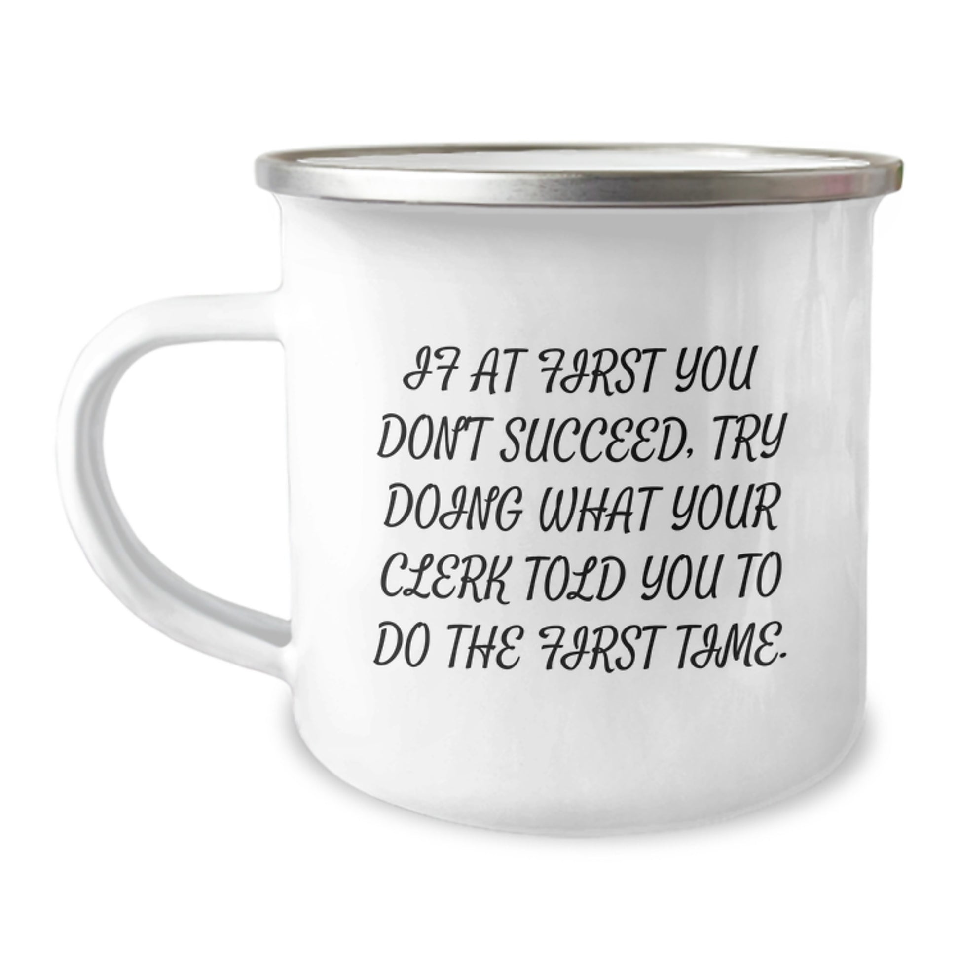 Funny Clerk Camping Mug Gifts from Family for Christmas Unique - Image 1