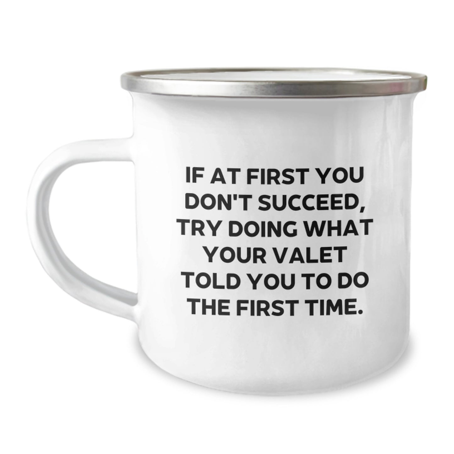 Funny Valet Gifts for Men and Women, Cute Camping Mug for Birthday Unique Gifts from Friends and Family with Inspirational Quote - Image 1