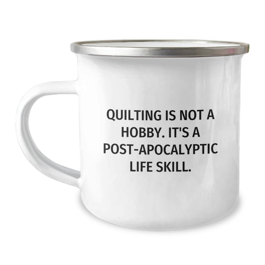 Quilting Gifts for Quilting Enthusiasts, Funny Camping Mug, Gifts from Friends, Birthday Unique Gifts - Image 1
