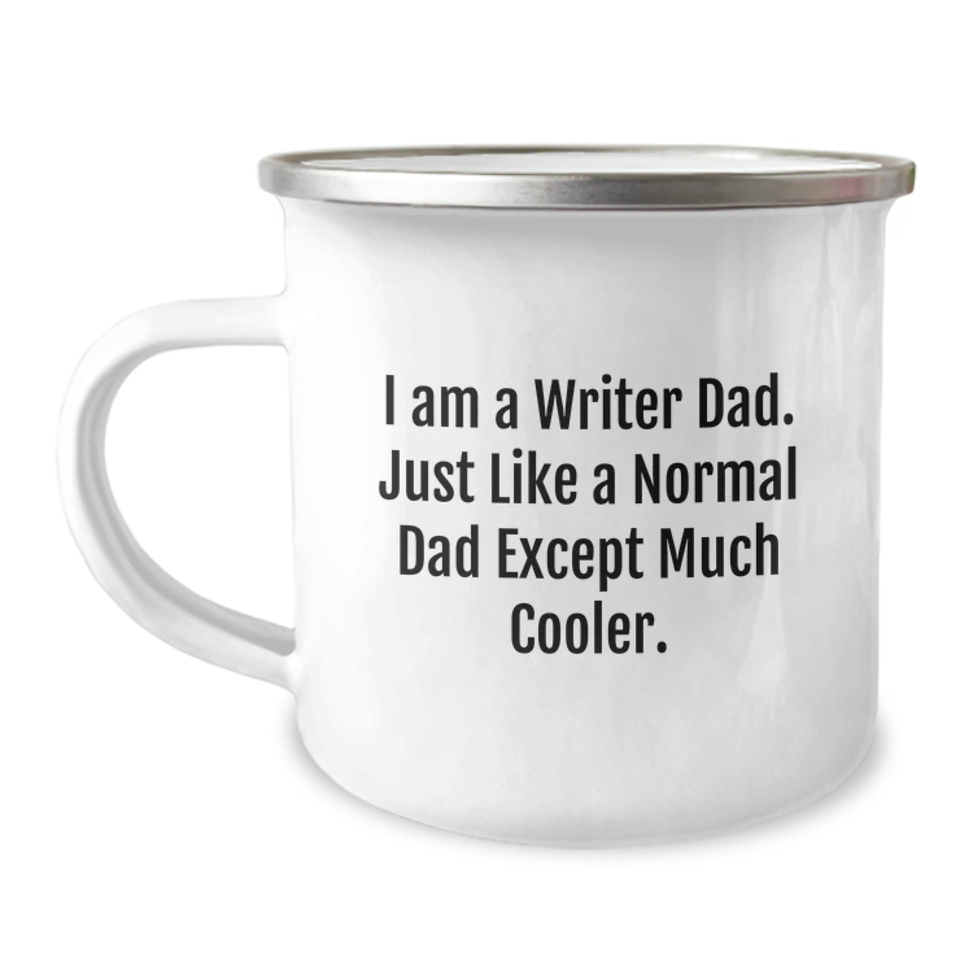 Funny Writer Gifts for Dad, Camping Mug with I Am A Writer Dad Quote, Perfect Valentine's Unique Gifts from Women to Family - Image 1